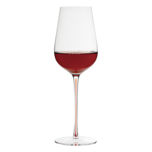 Wine Glass -Red Ribbon Stem