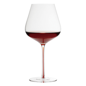 Wine Glass -Red Ribbon Stem