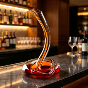Premium Hand‑Blown Crystal Wine Decanter, Art‑Shaped Aerator for Home Bar & Hotel